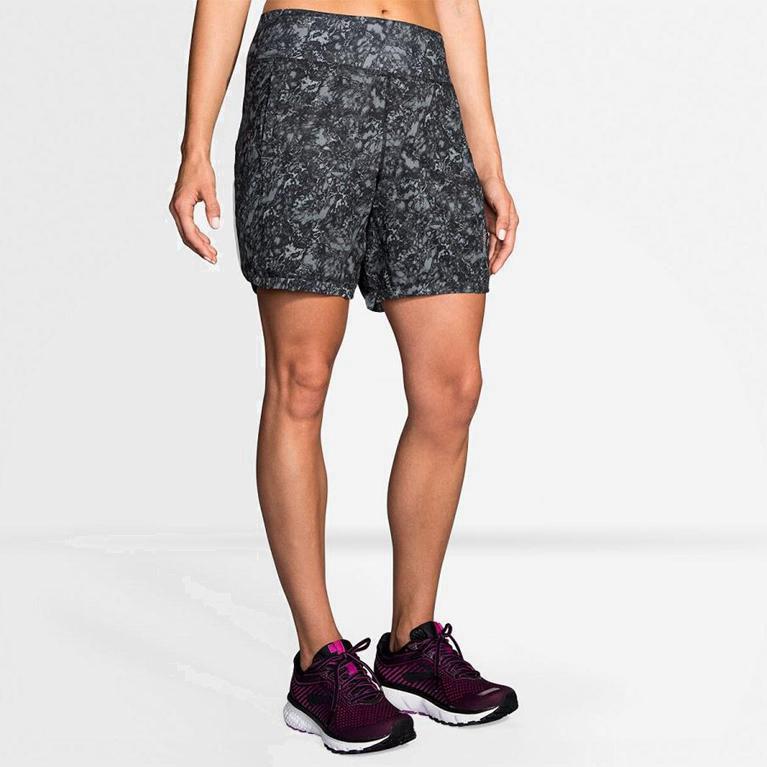 Brooks Chaser 7 Womens Running Shorts - Grey - Philippines (297684OHL)